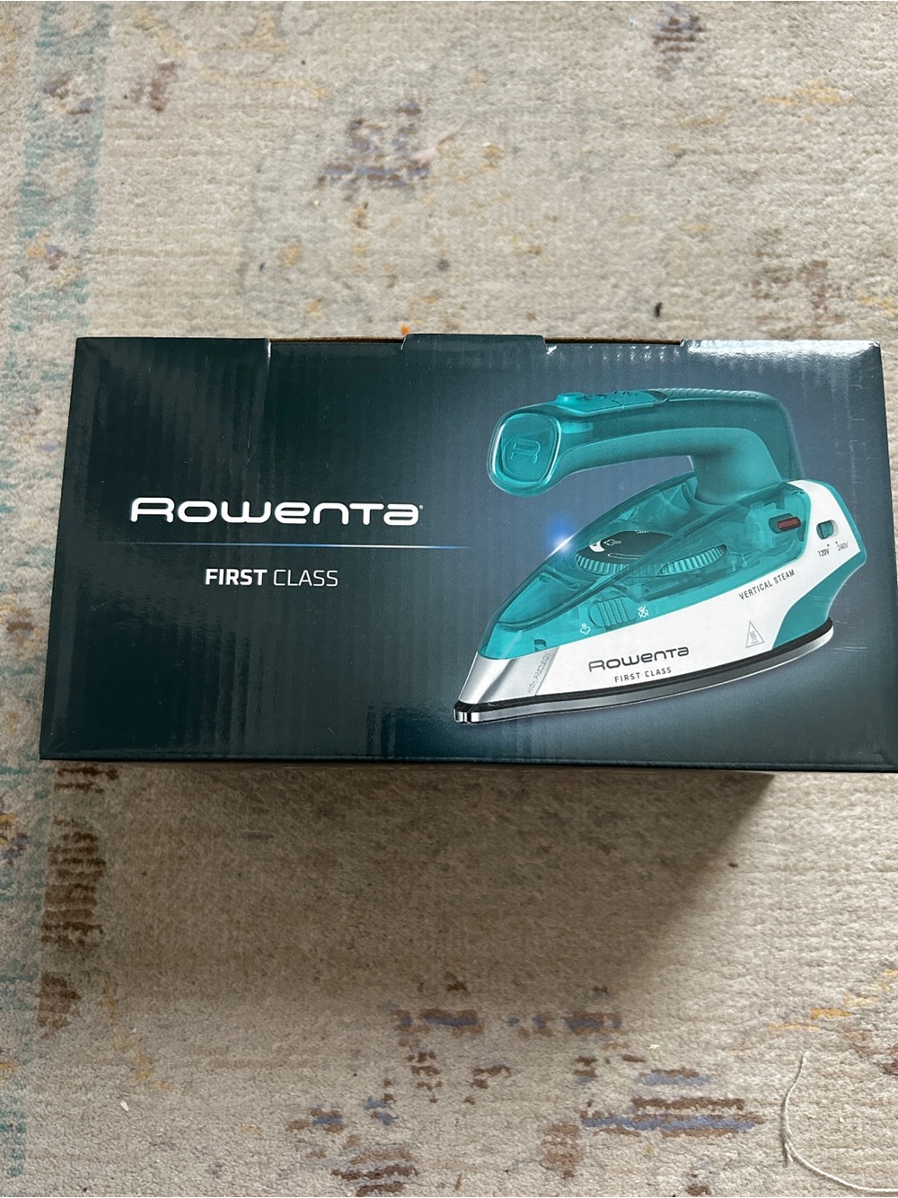 NIB Rowenta First Class Steam Foldable Travel Iron - Teal and White